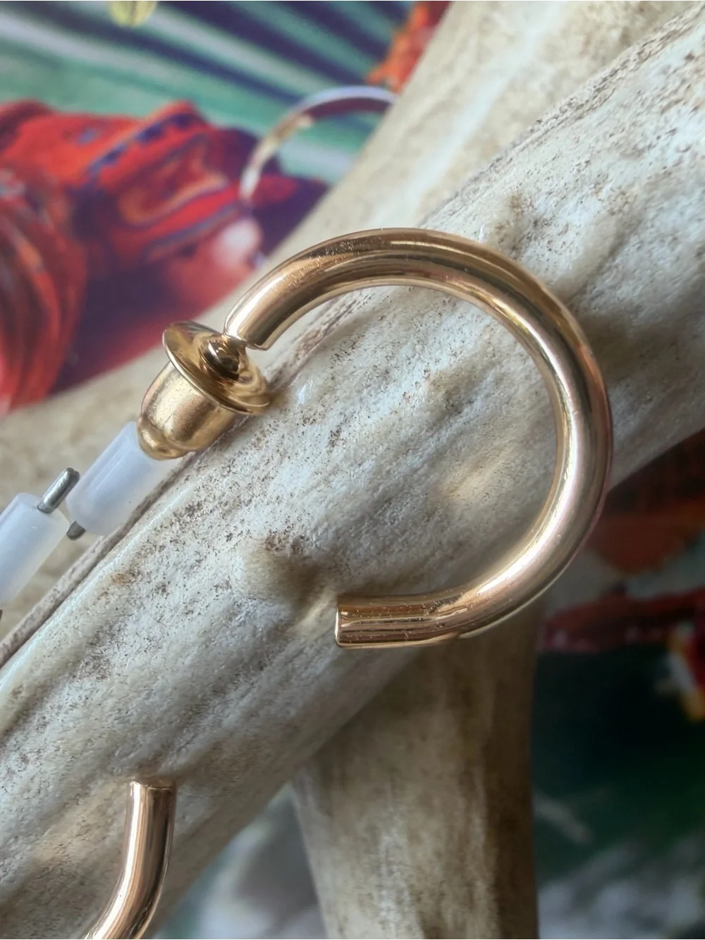 Gold Tone Small Hoop Huggie Earrings – Chunky Polished Hoops